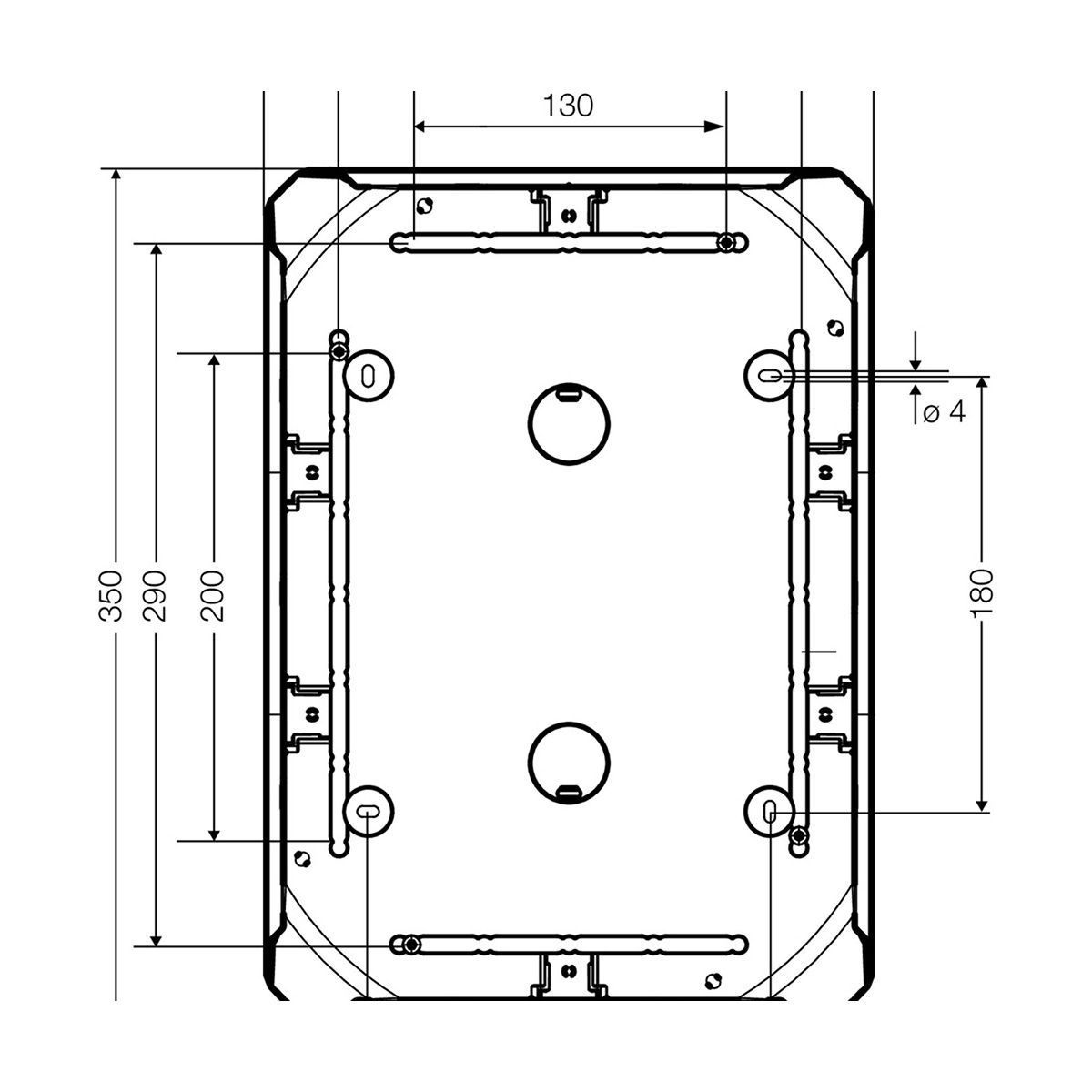 Розподільна коробка KF5000G 355x255x122 мм, IP66/67, без клемника, світло-сіра RAL 7035 | HENSEL
