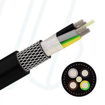 Кабель NSHTOEU-J 4X2,5 0,6/1 кВ чорний