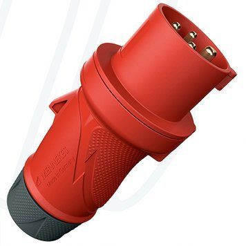 Штекер PowerTOP Xtra з ErgoCONTACT 16А 4п 6г 400В, IP54 червоний, 16 A, 4, 400 В, 6г