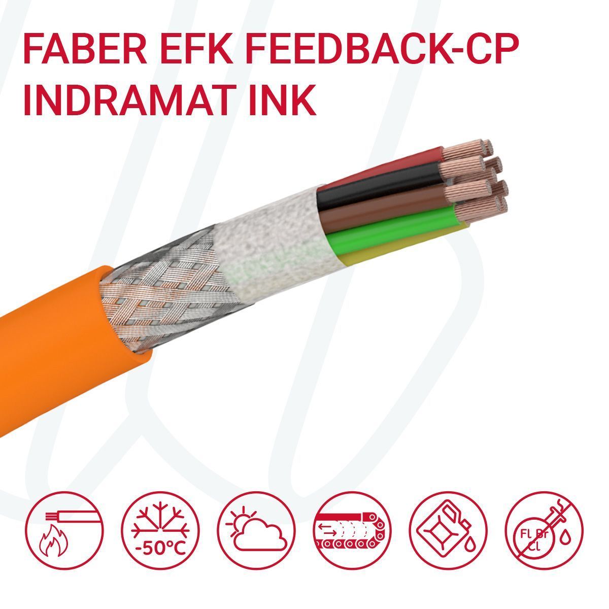 Кабель FABER EFK FEEDBACK CP (09X0.5) cUL INK-0208 помаранчевий