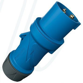 Штекер PowerTOP Xtra з ErgoCONTACT 32А 3п 6г 230В, IP54 синій, 32 A, 3, 230 В, 6г