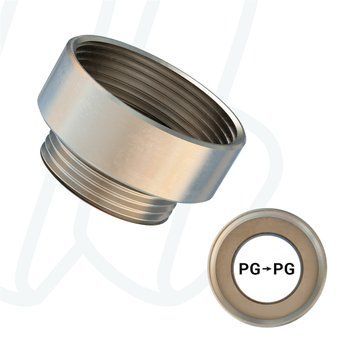 Резьбовий перехідник-збільшувач латунний PG9 to PG13,5 / TL=6,0 / ITL=9,0, PG, PG09, 6 мм