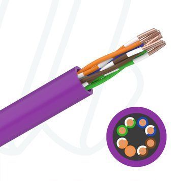 Кабель FABER DATALINE 500 U/UTP 4X2XAWG23 FRNC фіолетовий