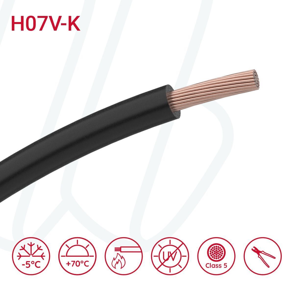 Провід H07V-K 1X185 чорний