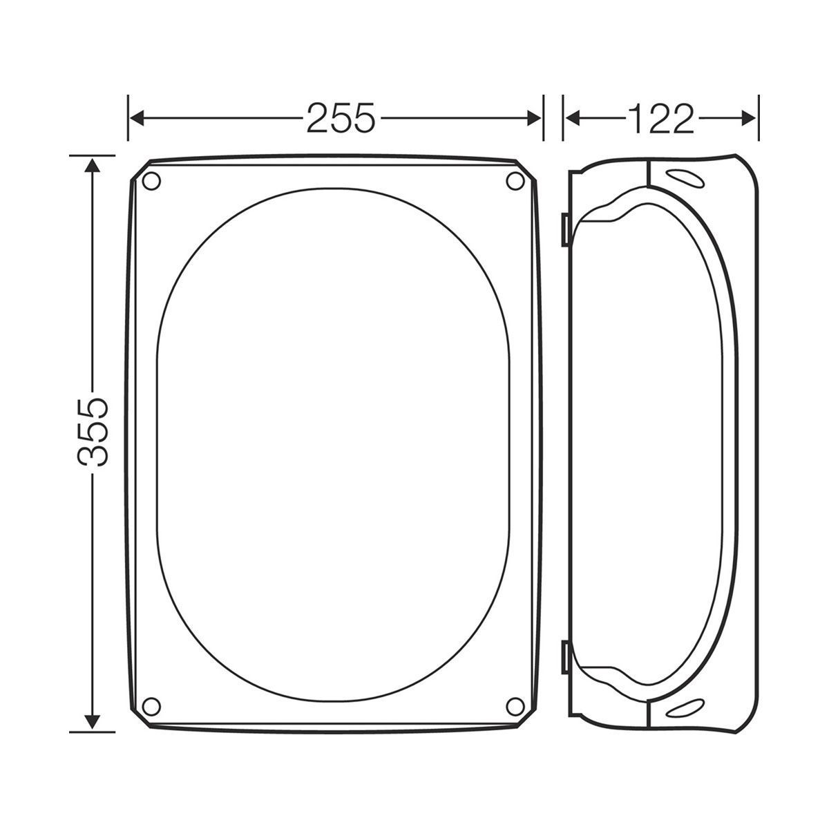 Розподільна коробка KF5000B 355x255x122 мм, IP66/67, без клемника, чорна RAL 9011 | HENSEL