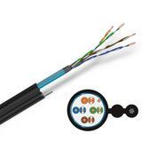 Кабель MARDAL LAN 200 F/UTP 4X2XAWG24/1 Cat.5e PE зі сталевим тросом чорний