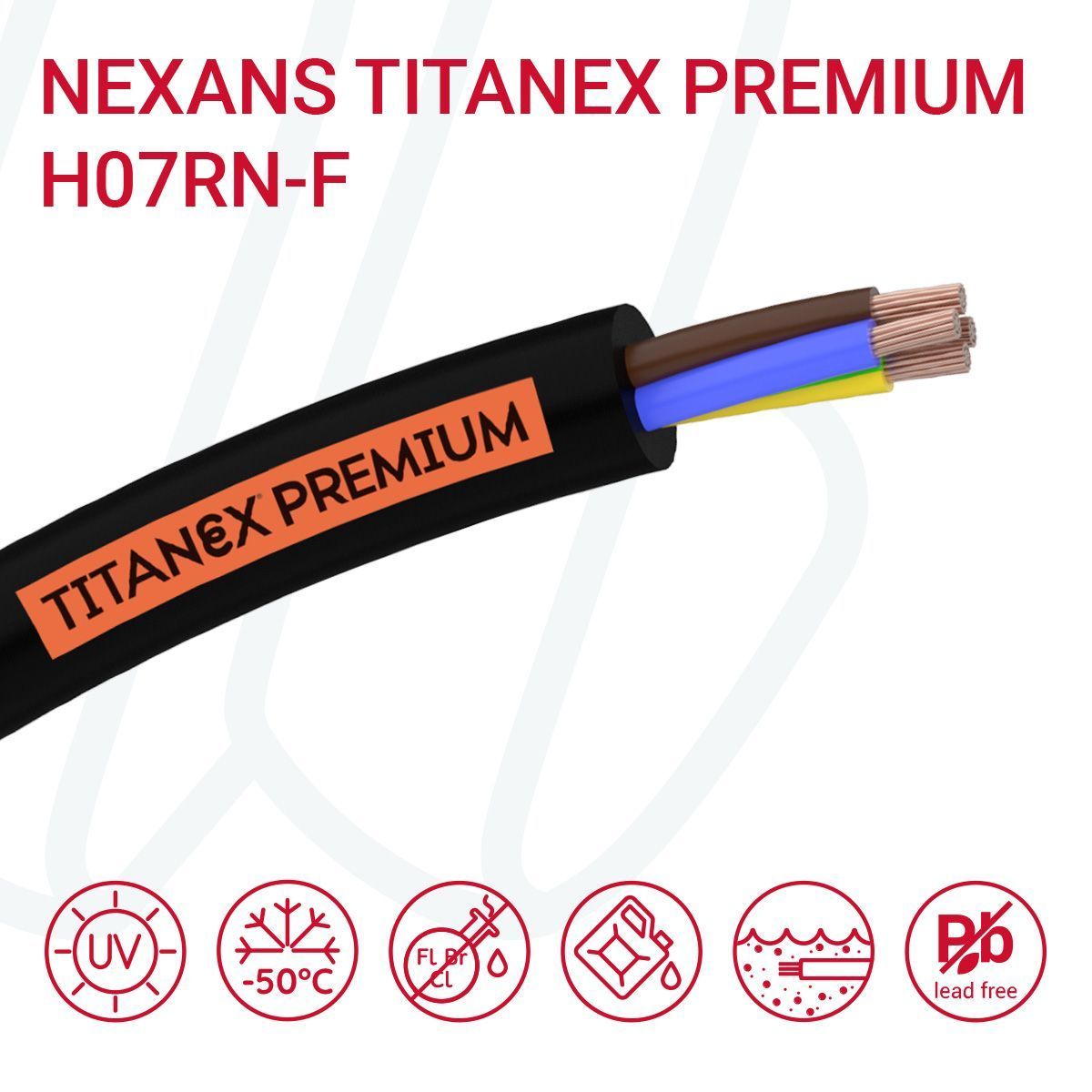 Кабель NEXANS TITANEX PREMIUM H07RN-F 5G35 чорний