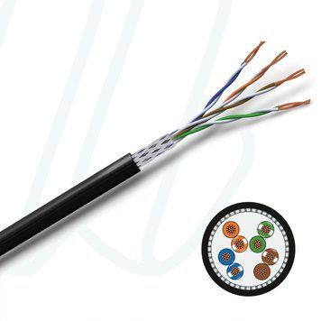 Кабель ETHERLINE FD P BK Cat.5 4x2xAWG26/19 чорний