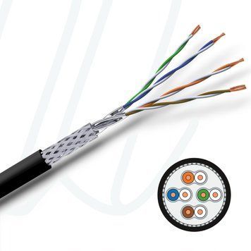 Кабель FABER DATALINE 1000 OUTDOOR STP 04X2XAWG23 PIMF PE чорний