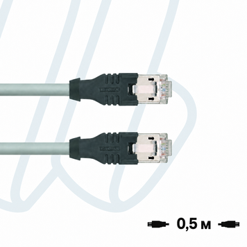 Патчкабель IE-RJ45SS8.002-0,5-IE-RJ45SS8.002/S510GY 0,5м сірий