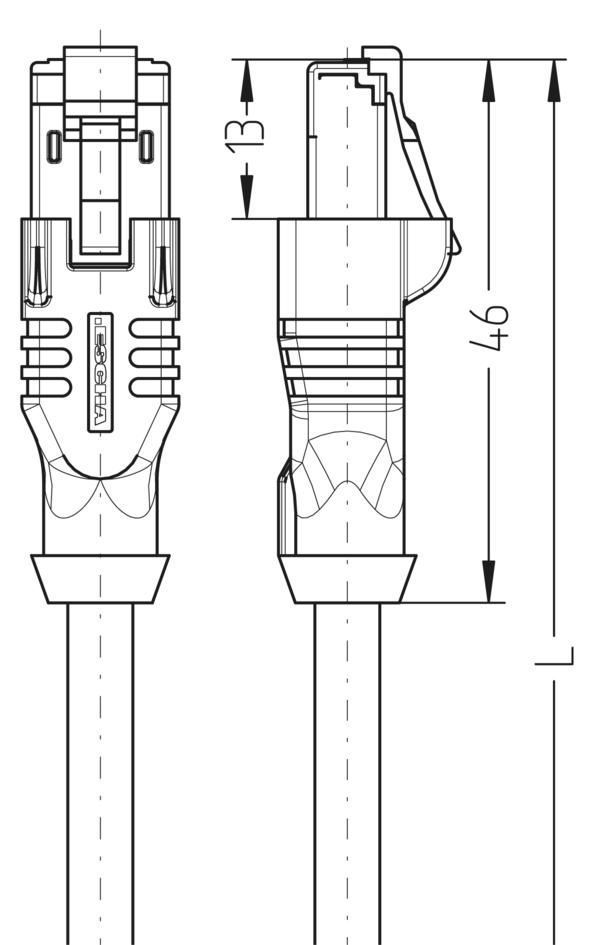 Патчкабель IE-RJ45SS8.002-0,5-IE-RJ45SS8.002/S510GY 0,5м сірий