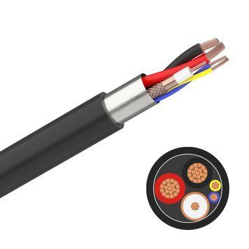 Кабель MARDAL CCTV mini OUTDOOR 1+4 (COAX(Cu)+2X0,22+2X0,75) ПВХ чорний