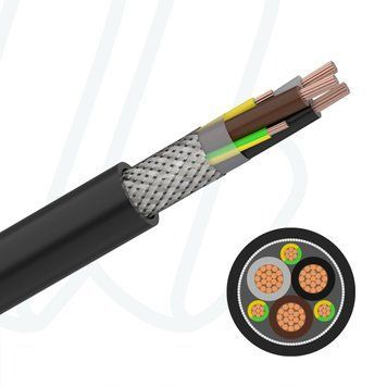 Кабель 2YSLCYK-J 3X240+3G50 0,6/1кВ чорний
