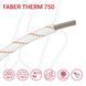 Провід термостійкий FABER THERM 750 1X16 в плетінні з червоною та жовтою ниткою