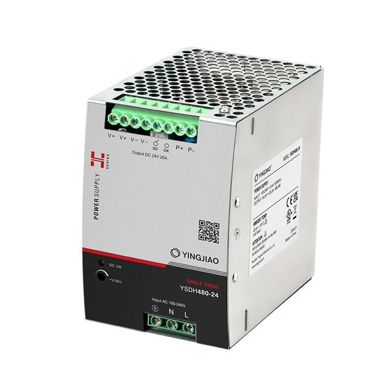 Блок живлення YSDH на DIN рейку / Uвх=100-240VAC / Uвих=24V / 480W