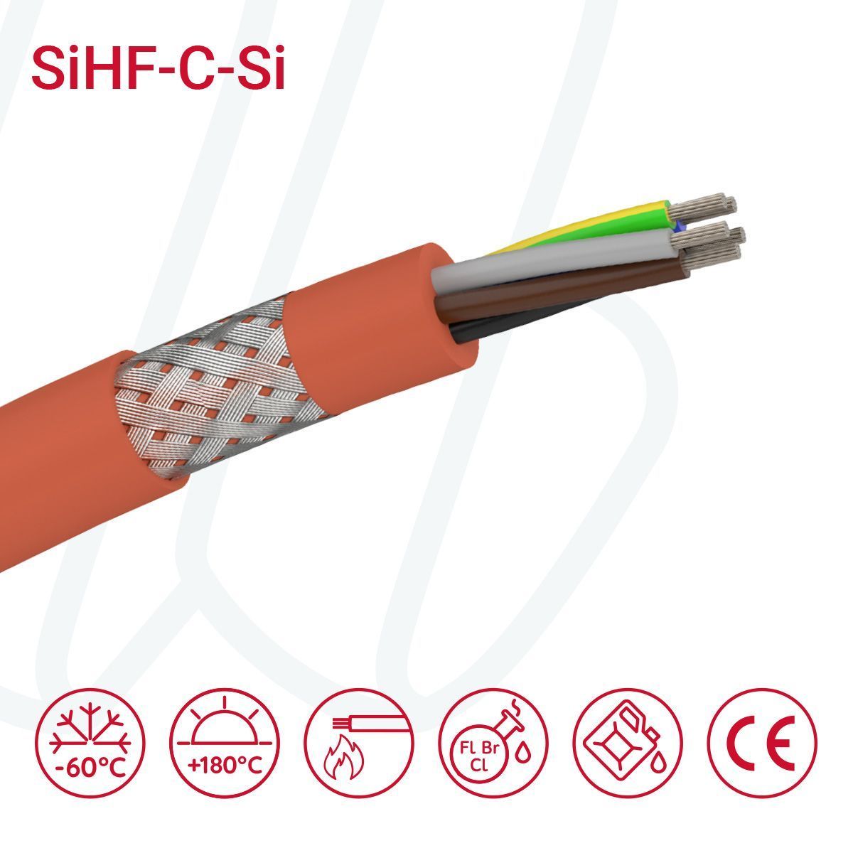 Кабель SiHF-C-Si-J 5G1,5 червоний