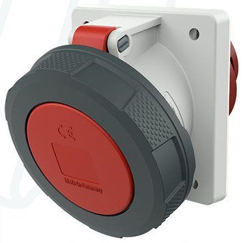 Розетка панельна 63A 5п 6г 400В, IP67 (нахил 20&deg;), 63 A, 5, 400 В, 6г