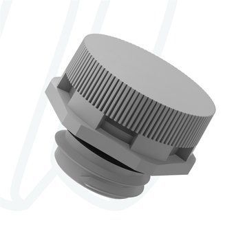 Заглушка вентиляційна з поліаміду M12x1,0 / TL=10,0мм / RAL 7001 сіра (тиск проникнення води = 0,2 bar, cередній потік повітря для ∆P=70 mbar/1 = 120, M, M12x1,5, 10 мм