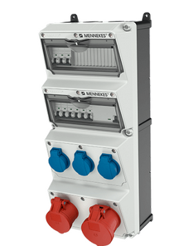 Модуль AMAXX 520x225 мм з роз'ємами 1xCEE16А5п 1xCEE32А5п 3xSchuko 1xRCD 40А 4п 0,03А 1xMCB32А3п/C 1xMCB16А3п/C 3xMCB16А1п/C IP44, 3, 1, 1, є, 40A 4p IFN=0.03 A, 3, 1, 1, 1, 520x225