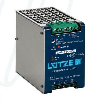 Джерело живлення LUTZE CPSB3-960-24 Compact 3 фази, регульоване, 960 Вт