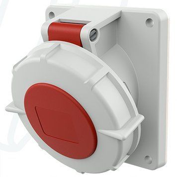 Розетка панельна 125A 4п 6г 400В, IP67 (нахил 15&deg;), 125 A, 4, 400 В, 6г